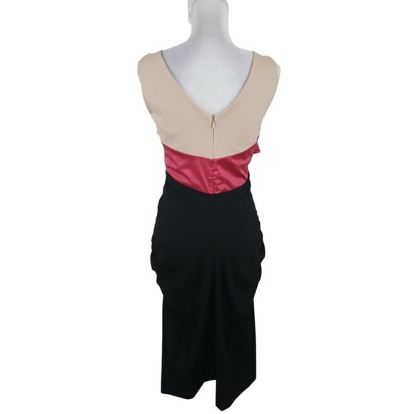 New York & Company ~Woman Size 4~ Black/Pink Sleeveless Stretch Dress NWT $74.95 - Picture 7 of 12